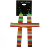 Mi Amore Cross Dangle-Earrings Silver-Tone/Multicolor