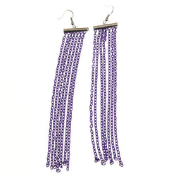 Mi Amore Dangle-Earrings Silver-Tone/Purple