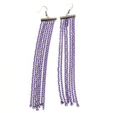 Mi Amore Dangle-Earrings Silver-Tone/Purple