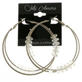 Mi Amore Hoop-Earrings Silver-Tone/Clear