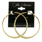 Mi Amore Hoop-Earrings Gold-Tone/White