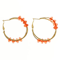 Mi Amore Hoop-Earrings Gold-Tone/Red