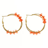 Mi Amore Hoop-Earrings Gold-Tone/Red