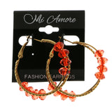 Mi Amore Hoop-Earrings Gold-Tone/Red