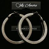 Mi Amore Hoop-Earrings Silver-Tone