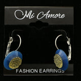 Mi Amore Dangle-Earrings Silver-Tone/Blue