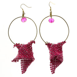 Mi Amore Dangle-Earrings Gold-Tone/Pink
