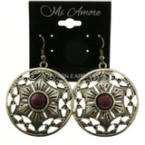 Mi Amore Dangle-Earrings Silver-Tone/Purple