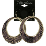 Mi Amore Snake Skin Dangle-Earrings Silver-Tone/Purple