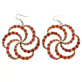 Mi Amore Dangle-Earrings Silver-Tone/Red