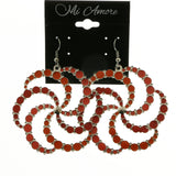 Mi Amore Dangle-Earrings Silver-Tone/Red