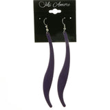 Mi Amore Dangle-Earrings Silver-Tone/Purple