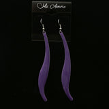 Mi Amore Dangle-Earrings Silver-Tone/Purple