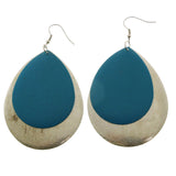 Mi Amore Dangle-Earrings Silver-Tone/Blue