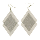 Mi Amore Dangle-Earrings Silver-Tone/White