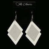 Mi Amore Dangle-Earrings Silver-Tone/White