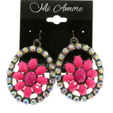 Mi Amore Dangle-Earrings Dark-Silver/Pink