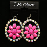 Mi Amore Dangle-Earrings Dark-Silver/Pink