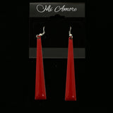 Mi Amore Dangle-Earrings Silver-Tone/Red