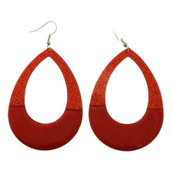 Mi Amore Dangle-Earrings Silver-Tone/Red