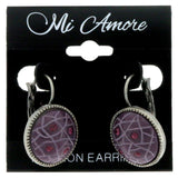 Mi Amore Dangle-Earrings Silver-Tone/Purple