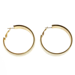 Mi Amore Fuzzy Accented Hoop-Earrings Gold-Tone