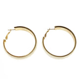 Mi Amore Fuzzy Accented Hoop-Earrings Gold-Tone