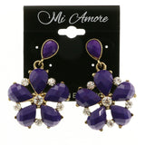Mi Amore Dangle-Earrings Gold-Tone/Purple