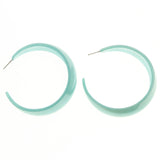 Mi Amore Hoop-Earrings Silver-Tone/Blue