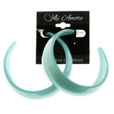 Mi Amore Hoop-Earrings Silver-Tone/Blue