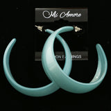 Mi Amore Hoop-Earrings Silver-Tone/Blue