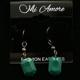 Mi Amore Dangle-Earrings Dark-Silver/Green