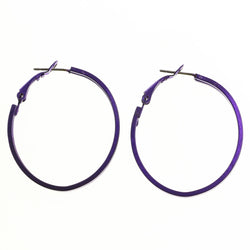 Mi Amore Hoop-Earrings Silver-Tone/Purple
