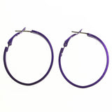 Mi Amore Hoop-Earrings Silver-Tone/Purple