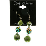 Mi Amore Dangle-Earrings Silver-Tone/Green