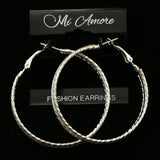 Mi Amore Hoop-Earrings Silver-Tone