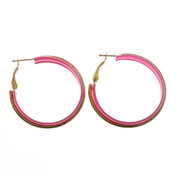 Mi Amore Hoop-Earrings Gold-Tone/Pink