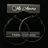 Mi Amore Hoop-Earrings Black/White