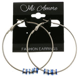 Mi Amore Hoop-Earrings Silver-Tone/Blue