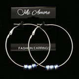 Mi Amore Hoop-Earrings Silver-Tone/Blue