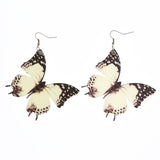 Mi Amore Butterfly Dangle-Earrings White/Purple