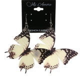 Mi Amore Butterfly Dangle-Earrings White/Purple