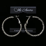 Mi Amore Hoop-Earrings Silver-Tone