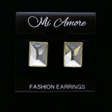 Mi Amore Crystal Accent Post-Earrings Gold-Tone