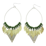 Mi Amore Drop-Dangle-Earrings Silver-Tone/Green