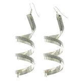 Mi Amore Spiral Dangle-Earrings Silver-Tone