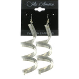 Mi Amore Spiral Dangle-Earrings Silver-Tone