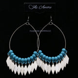 Mi Amore Drop-Dangle-Earrings Silver-Tone/Blue