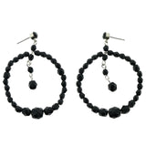 Mi Amore Drop-Dangle-Earrings Silver-Tone/Black