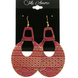 Mi Amore Drop-Dangle-Earrings Pink/Gold-Tone